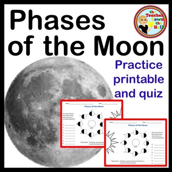 Preview of Phases of the Moon I Moon Phases Quiz