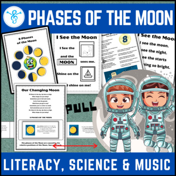 Preview of Phases of the Moon Solar System Interactive Science Literacy & Music Activities