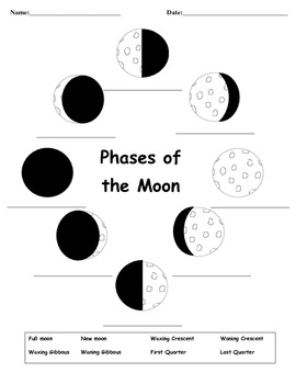 Preview of Phases of the Moon Test