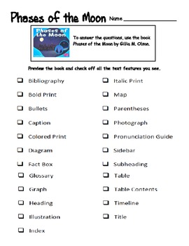 Preview of Phases of the Moon by Gillia Olson Science Reading Activity CCSS 4.E.2