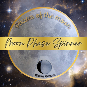 Preview of Phases of the Moon wheel spinner craft activity - northern & southern hemisphere