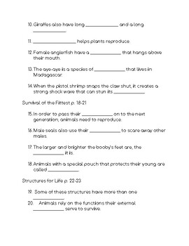 Phenomena Readers Structures and Functions Worksheets by Snapchats of a ...