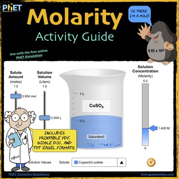 Preview of Phet Molarity Activity Guide