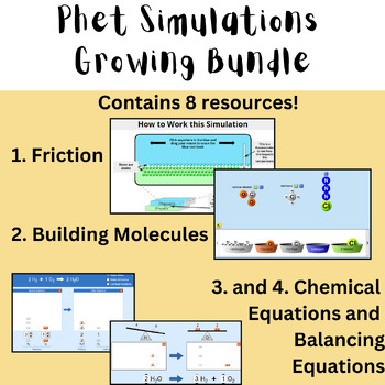 Preview of Phet Simulation Lab - Weekly Growing Bundle (7 Activities Included)