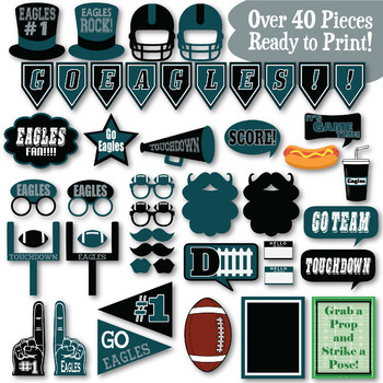 Go Eagles Football Banner Cardstock Eagles Banner Football 