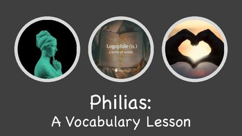 Preview of Philias and Philes Vocabulary Bundle