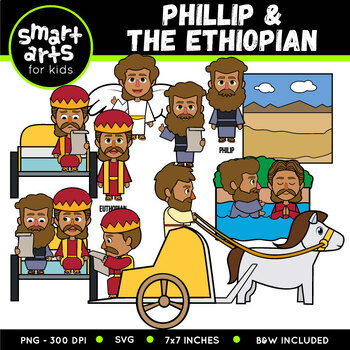 Preview of Philip and the Ethiopian Clip Art