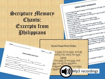 Preview of Philippians Excerpts KJV Scripture Memorization Verse Chant