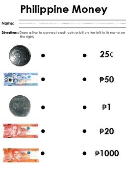 Philippine Money Worksheets By Teacher Beautiful | Tpt