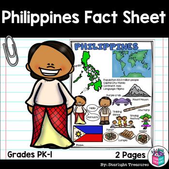 Preview of Philippines Fact Sheet for Early Readers