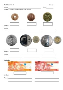 Philippines Money (Coins And Bills) By Mommyfotti | Tpt