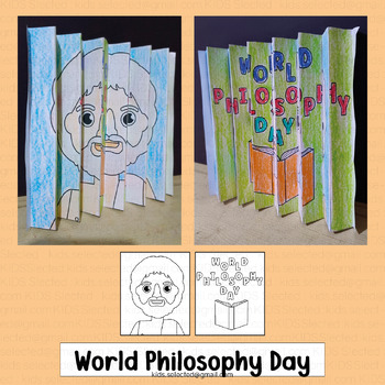 Preview of Philosophy Craft Greek Coloring Pages Activities Agamograph Bulletin Board Art