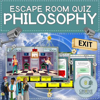 Preview of Philosophy Escape Quiz - Like boom cards