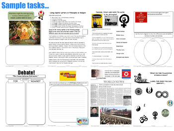 Preview of Philosophy & Religion WorkBook (P4C) [Debates, Discussions] Form (Tutor) Time