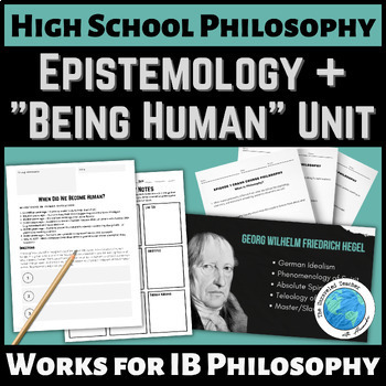 Preview of Philosophy Unit Bundle Epistemology and Being Human Lectures and Activities