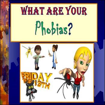 Preview of Middle School Psychology - Phobias Lesson, PowerPoint, Activity, and Activity
