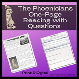Phoenician One Page Reading with Questions: Print and Digital