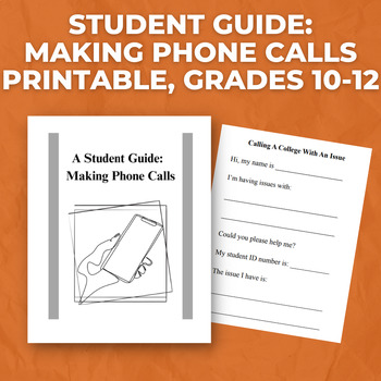 Preview of Phone Call Activity, Printable Guide, Adulting, Life Skills, Hard & Soft Skills