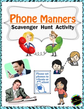 Preview of Phone Manners Scavenger Hunt: | Printable and Digital Distance Learning