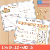 Phone Number and Address Practice - All About Me Life Skil