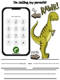 Phone Number practice, dinosaur