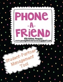 Phone a Friend {Student Partnering Management Tool} FREEBIE
