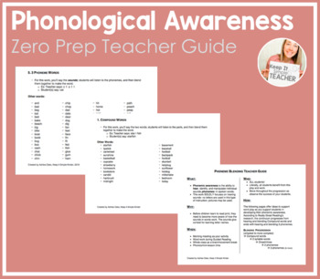 Preview of Phoneme Blending Teacher Guide