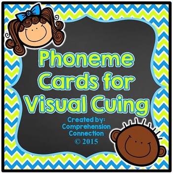 Preview of Phoneme Cards: Neon Chevron and Chalkboard