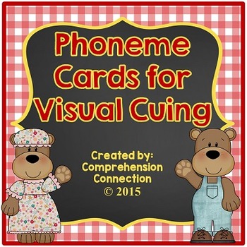 Preview of Phoneme Cards: Red Gingham