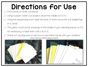 Phoneme Cards and Sequencing Chart by Morgan Elliott - Lakeside Teaching