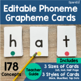 Phoneme Grapheme Blending Letter Cards EDITABLE