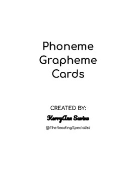 Preview of Phoneme Grapheme Cards