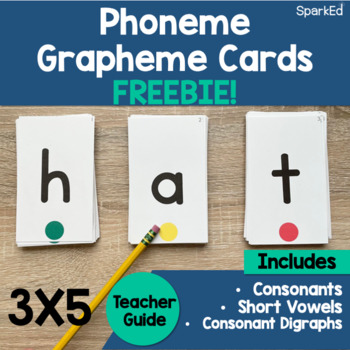 Preview of Phoneme Grapheme Cards (FREEBIE - Consonants, Short Vowels, Beginning Digraphs)