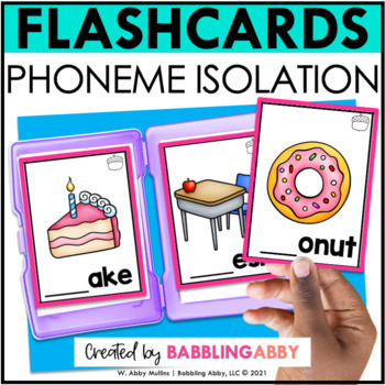Preview of Phoneme Isolation Flashcards - Taskcards - Science of Reading RTI Phonics