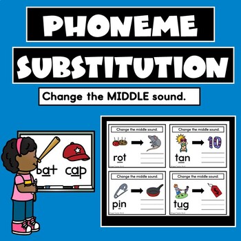 Preview of Phoneme Manipulation | Change the Middle Sound of CVC Words