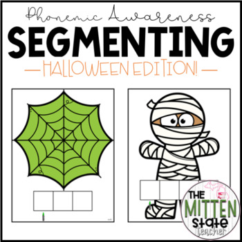 Preview of Phoneme Segmentation Activity Mats: Halloween (phonemic awareness)
