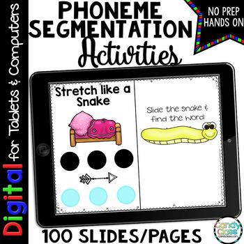 Preview of Phoneme Segmentation Kindergarten Phonemic Awareness Activity Digital Resource
