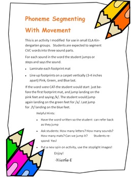 Preview of Phoneme Segmenting with Movement
