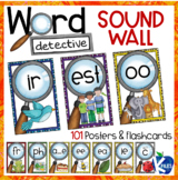 Phoneme Sound and Word Wall Poster Set with Flashcards for