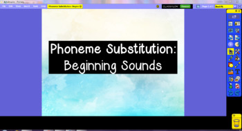 Preview of Phoneme Substitution- Beginning Sounds ActivInspire Flipchart
