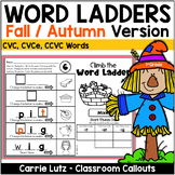 November Phoneme Substitution Fall / Autumn Word Ladders  