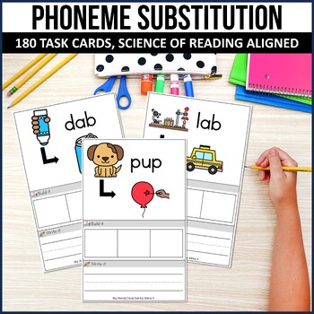 Preview of Phoneme Substitution Science of Reading Games Task Cards Change the Sound