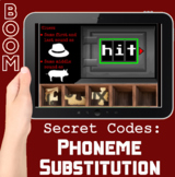 Phoneme Substitution Secret Code Escape Room Boom Cards (d