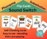 Phoneme Substitution Sound Switch Flashcards - Science of 