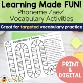 Phoneme /ae/ Vocabulary Activities | Print & Digital Vocab