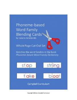 Preview of Phoneme-Based Word Family Blending Cards Cut-out version *Editable Word Doc*