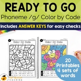 Phoneme /g/ Color by Code - G GG GH GU | Color by Phonics 