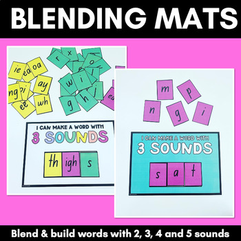 Preview of Sound Blending Mats - Word Blending Mats for Decodable Words