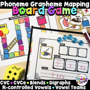 Preview of Phoneme to Grapheme Word Mapping Game {Science of Reading Literacy Center}