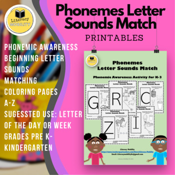Preview of Phonemes Beginning Letter Sounds A through Z